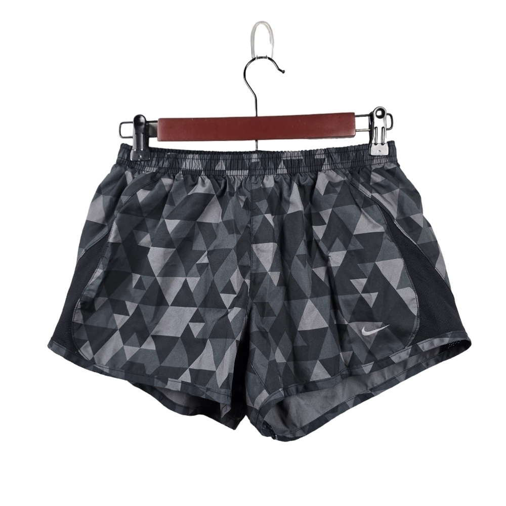 NIKE Sporty Athletic Running Shorts‎ Black Gray Womens Size S Gym Workout